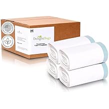 Compatible with Simplehuman Code H 200 Count, Eco-Friendly, White Drawstring Trash Bags Made in the USA with 70% CERTIFIED Post Consumer Material (Code H)
