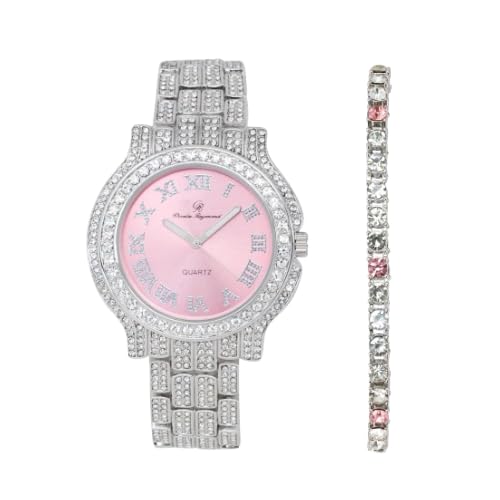 Charles Raymond Womens Luxury Crystal Iced Out Diamonds Watch, a True Testament to blinged-Out Beauty and Timeless Glamour - L0504 LA