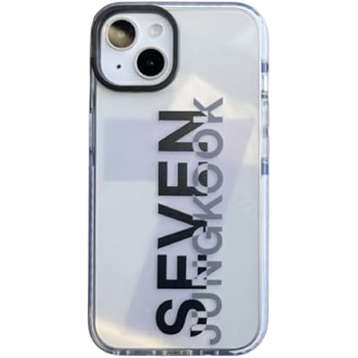 Jungkook Phone case JK Seven Compatible with iPhone Soft Clear case for B-TS Merchandise for Kpop Merch Seven for iPhone 14 Pro