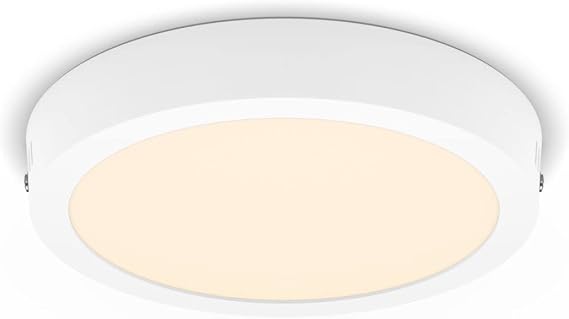Philips LED Gömme Spot İnce Yüzey, 12 W, Sıcak Beyaz Işık (2700K), Yuvarlak, Beyaz [Enerji Sınıfı F]