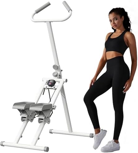 Vertical Climber Exercise Machine - Foldable Mountain Climbing Machine with LCD for Full Body Workout, Fitness Step Pedals, Cardio Home Gym Equipment
