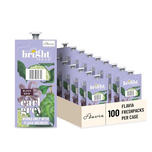 Flavia Bright Tea Co. Earl Grey Tea Freshpacks works only with Flavia Brewers Case of 100