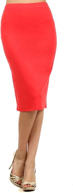 Women's Solid Pencil Skirt. Made in USA