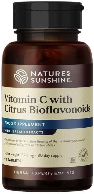 Nature's Sunshine Vitamin C with Citrus Bioflavonoids - 90 Tablets - for Immunity