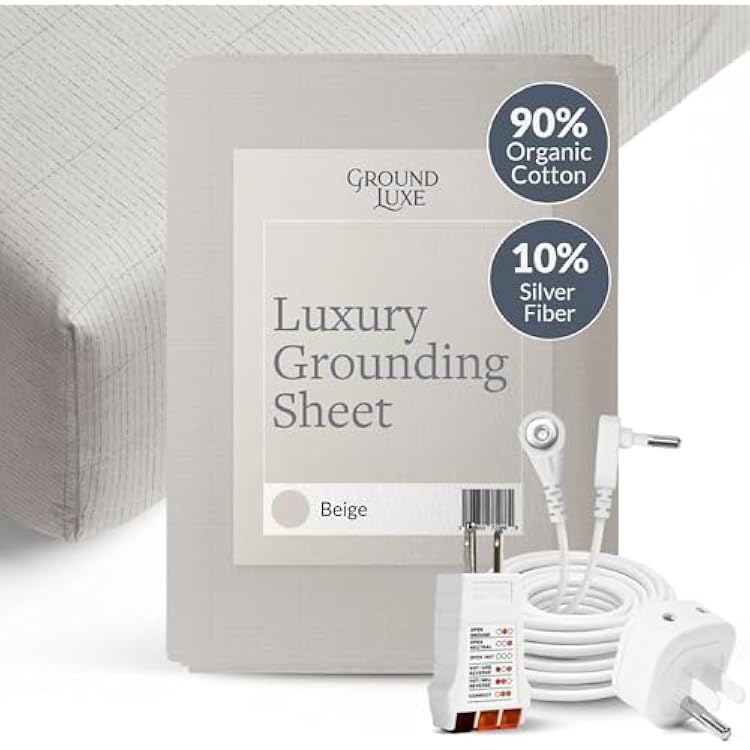 GroundLuxe Organic Fitted Grounding Sheet for Twin XL Size Bed