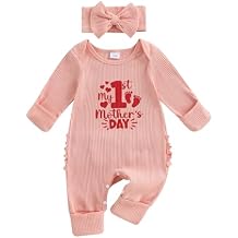 My First Mothers Day Baby Girl Outfit Long Sleeve Romper Jumpsuit Summer Infant Newborn Girl Outfits Clothes