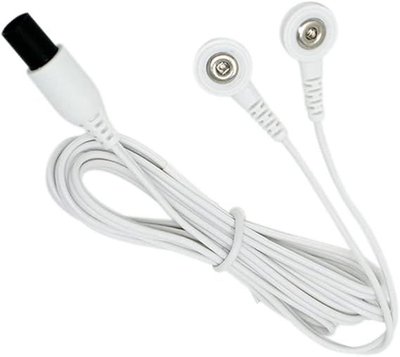 Discount TENS Brand - Lead Wire Compatible with Omron, Snap Connector | Molded strain-relief sleeves, durable flexible insulated cable resists kinking and breakage, connects 2 electrodes per wire