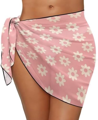 Yuuxorilu Womens Sarong Coverups Beach Wrap Short Bathing Suit Cover Up Sarong Pareo Beach Skirt