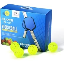 S-40 Outdoor Pickleball Balls - 40 Holes, Approved by The USAPA - Durable PE Material, Seamless Construction, Tournament Grade, 3/12/40/100 Pack - Pickleballs