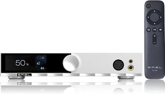 S.M.S.L H400 Hi-Res Headphone Amplifier Hi-End Preamp Design High Power Output 15W/16 7.5W/32 Hi-Fi Audio Fully Balanced 3 Gears Gain Control 4.4mm Balanced/XLR 4Pin/ 6.35mm Unbalanced (Silver)