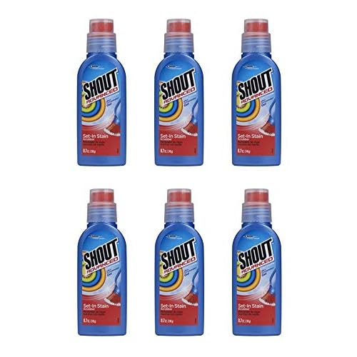 SHOUT Advanced Ultra Concentrated Gel Set-In Stain Brush Laundry Stain Remover, 8.7 oz Pack of 6