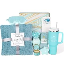 Birthday Gift Basket for Women Mom Sister Best Friend Her Wife Girlfriend Daughter Aunt Coworker Boss, Birthday Gifts for Women Friendship, Unique Bath Sets Self Care Relaxing Spa Gift Baskets