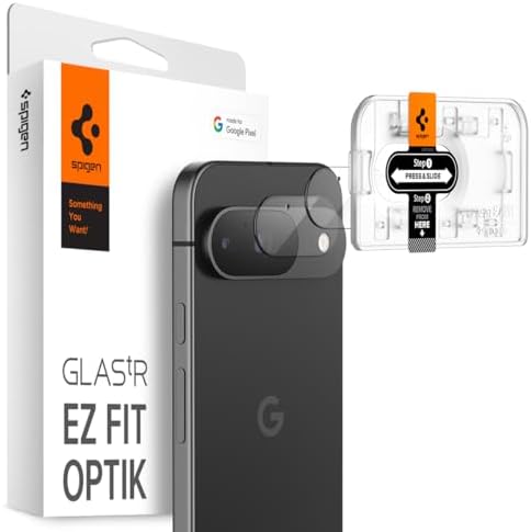 Spigen Camera Lens Screen Protector [GlasTR EZ Fit Optik] Designed for Google Pixel 9 [Case Friendly] - 2 Pack