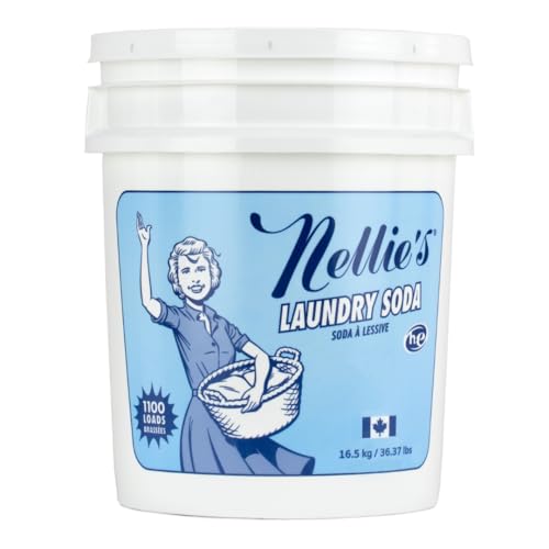 Nellies Laundry Soda Concentrated Powdered Detergent for 1,100 Loads Fragrance-Free & Septic Safe Dissolves Easily and Rinses Clean with No Residue Made in Canada