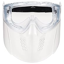 MSA 10150069 Vertoggle Safety Goggles - Industrial Use, Safety Goggle/Faceshield Combination, Protects Against Impact & Splash, Sightgard Protective Eyewear, Polycarbonate (PC), Anti-Fog, Anti-Scratch