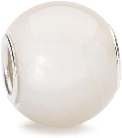 TROLLBEADS Round White Moonstone Bead