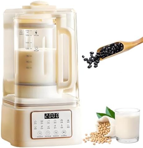 Nut Milk Maker, 1750ml Automatic Plant Milk Maker with Self-Cleaning and Delay Start, Includes Brush & Measuring Cup for Homemade Almond, Oat, Soy Milk