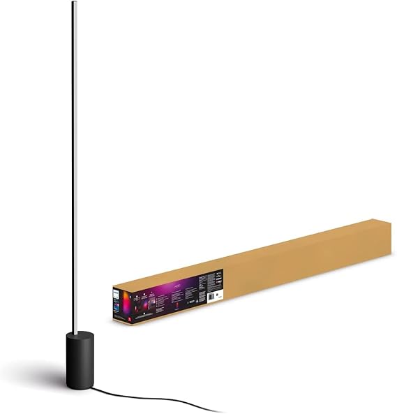 Philips Hue Gradient Signe Akıllı Led Zemin Işığı, Lambader, Siyah - 25.000 Saat Ampul Kullanım Ömrü
