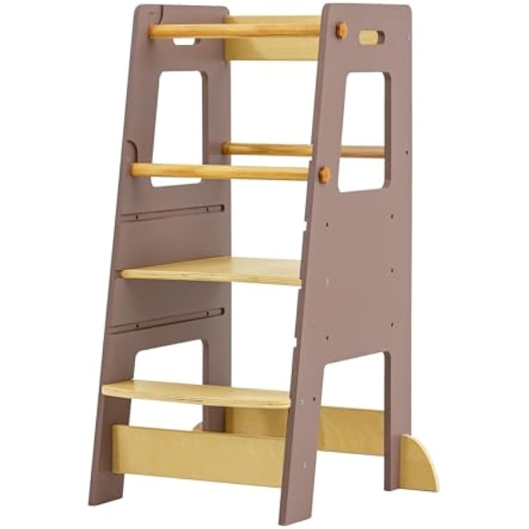 Toddler Tower - Safe Toddler Tower Kitchen Stool for Toddlers, Montessori Step Stool for Kitchen Counter, Little Kids in The Kitchen Ladder
