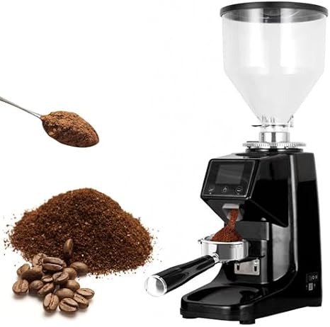 High-Power Electric Coffee Grinder - 200W, 19 Adjustable Grind Settings, 304 Stainless Steel Blades, 1500ML Removable Bowl for Home & Commercial Use