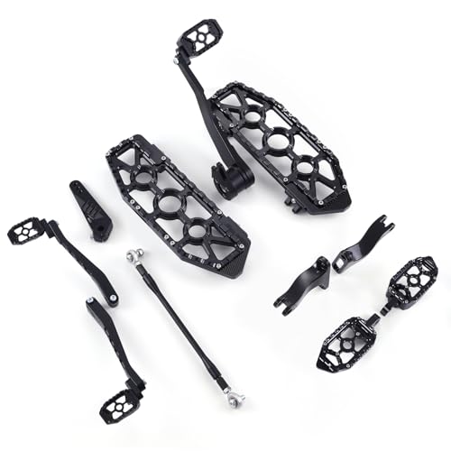 for Harley Touring Floorboards MX Footboards with Gear Brake arm Shifter Levers 2014-2024 All Black