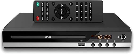DVD Player High-Defination 1080P Home DVD Player Box for TV DVD229 HD DVD Player CD-Discs Player AV Output MIC-Port US Plug