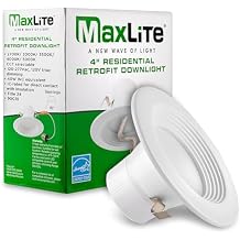 Maxlite RR410UCSW 4 Inch 10W LED Residential Retrofit Downlight, Dimmable, CCT Selectable, White Finish - 2700K, 3000K, 3500K, 4000K, 5000K, 650 Lumens, 120V