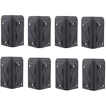 MIYAKO 3" inches Cabinet Speaker Corners Protector - Stackable Heavy Duty ABS Plastic Box Protector Universal Fit for any Type or Size Unit Ideal for Protection of your Valuable Item Set of 8 (21-803)
