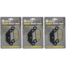 NICHE Alloy Steel Front Rear Brake Pad Set for Polaris Sportsman 500 400 450 2203628 2204088 2205606 1911279 Organic 3 Pack
