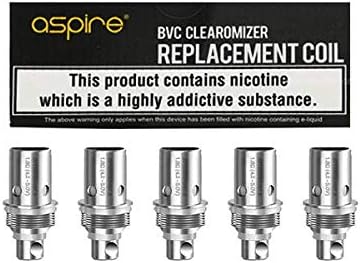 Aspire BVC coils 1.6 ohm (5 pcs) for K1 K2 CE5 CE5-S ET Vivi Nova Mini Vivi Nova Maxi Mini E-Pen atomiser Stealth K Lite Kit-Nicotine Free