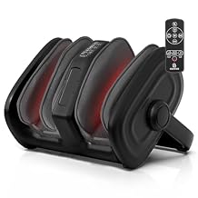 COMFIER Shiatsu Foot & Calf Massager with Heat Kneading, Vibration & Compression, Adjustable Intensity, Remote Control, Fits Up to Size 14 Relaxation & Comfort Massager for Women & Men
