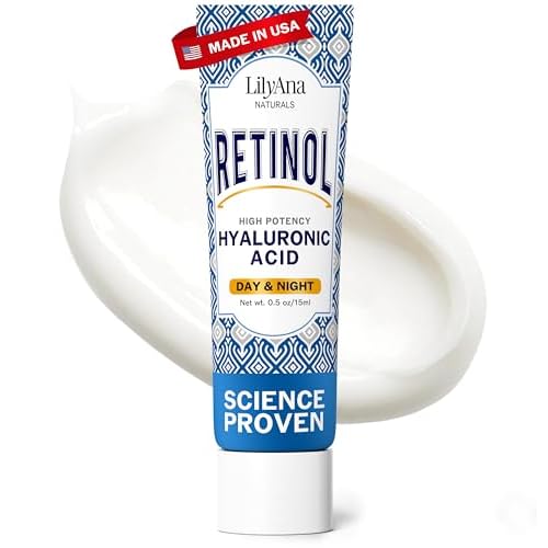 LilyAna Naturals Anti Aging Retinol Face Cream for Women Wrinkle & Neck Cream for Firming, Retinol Moisturizer for Face with Hyaluronic Acid, Hydrating Night Cream for Fine Lines, Collagen Boost