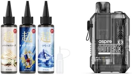 ①電子タバコ用 リキッド 3風味 180ml②Aspire Gotek X Kit 電子タバコ スターターキット
