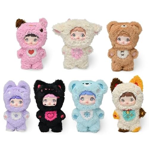 Plush Blind Box, Kawaii Nommi Cute Series Stuffed Blind Box Doll 1PC, Kawaii Mystery Plush Toys Collectible for Birthday Gift 1 of 7 Possible Styles