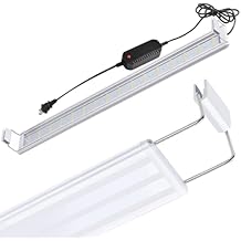 LED Aquarium Light, Full Spectrum Fish Tank Lighting, Ultra-Thin 1cm Design, 6-Row Blue & White LEDs, No Flicker, High Efficiency Cooling for 18.9-21.9in Fish Tanks (18.9inch)