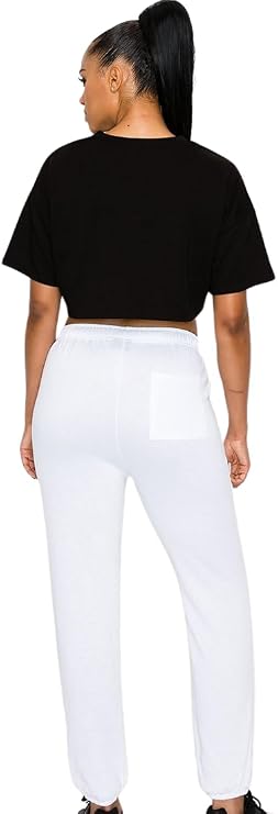 VICTORIOUS Women's Lightweight Fleece Elastic Bottom Sweatpants with Pockets
