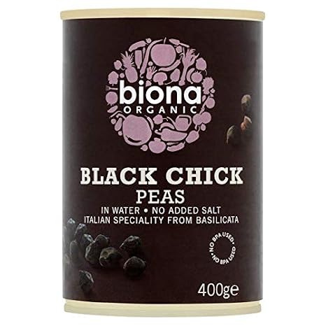 Biona Organic Black Chick Peas - 400g (0.88 lbs)