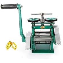 Jewelry Press Tabletting Tool, Jewelry Rolling Mill Machine, Manual Combination Rolling Mill, Round Diameter 58mm, Excellent Anti Deformation and Sturdy, for Craftspeople, Jewelry Studio