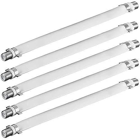 Ancable Flat Coaxial RG6 F Type Jumper Cable for Windows and Doors 5pack