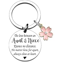 Aunt Niece Keychain Gift For Aunts From Niece Gifts From Auntie Best Aunt Ever Gifts Mothers Day Gift for Aunts Key Chain Birthday Christmas Accessories