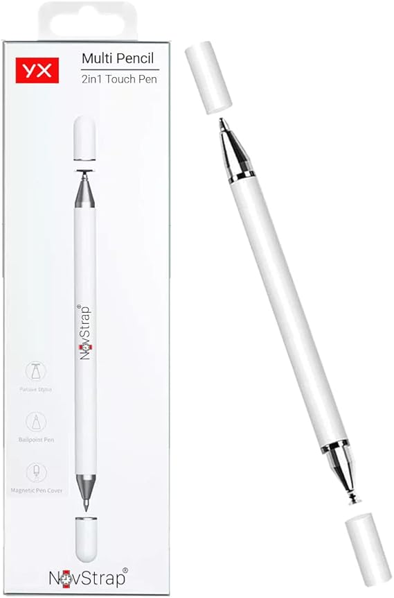 NovStrap Honor Pad 9/8/X8 Lite/X9/X8A/Magic Pad 2 ile Uyumlu 2in1 Dokunmatik Tablet Kalemi Stylus