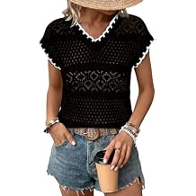 Acelitt Spring Summer Hollow Out Crochet Sweater Vest Sleeveless Cover Ups Beach Vacation Resort Cruise Outfits 2026