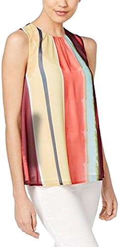 Catherine Malandrino Concha Striped Top Valencia Stripe M