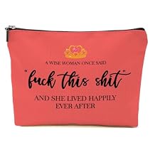 Funny Gifts for Women,Bestie Strong Women Retirement Gift Cool Gifts for Coworkers, Hostess Gift Ideas Gag Birthday Girls Weekend Fun Makeup Travel Bag Inspirational Cosmetic Bag