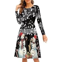 Midi Dresses for Women Fall Long Sleeve Puffy Dress Size S-4XL