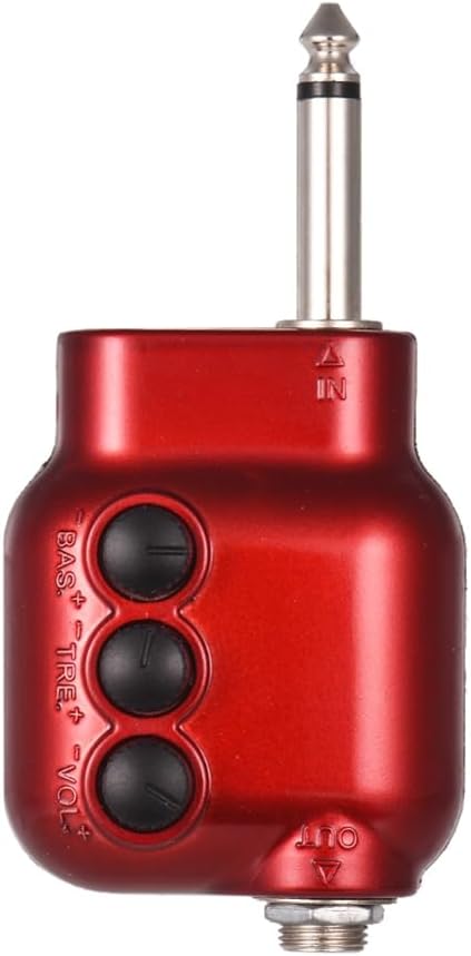 Mini Guitar Preamplifier Preamp 6.35mm Plug with Treble EQ Volume Control Acoustic Guitar Accessories