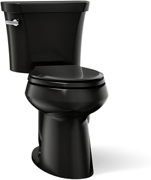 Kohler K-3999-7 Highline Comfort Height Toilet, Black (Seat and Supply Line Sold Separately)