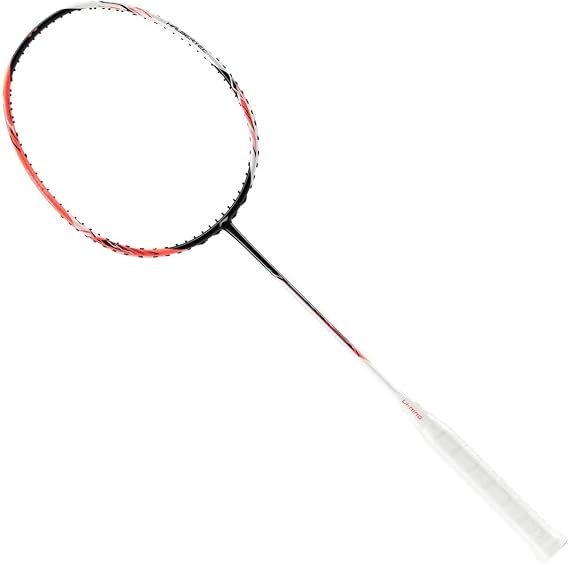 LI-NING HALBERTEC 4000 (4U) Durable Lightweight Shock-Absorbing Badminton Racket Pearl White/Neon Pink AYPV009