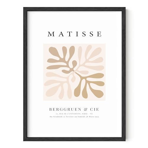 HAUS AND HUES Henri Matisse Wall Art Exhibition Poster - Matisse Paper Cutouts and Abstract Wall Art | Matisse Prints and Posters Aesthetic Matisse Art, Danish Pastel Room Decor UNFRAMED 12x16
