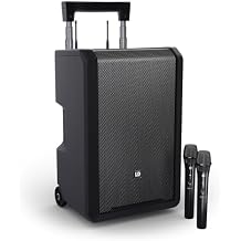 LD Systems ANNY 10 HHD 2 10-Inch Portable Battery-Powered Bluetooth Dual Handheld Microphone PA System, B47 470-490 MHz